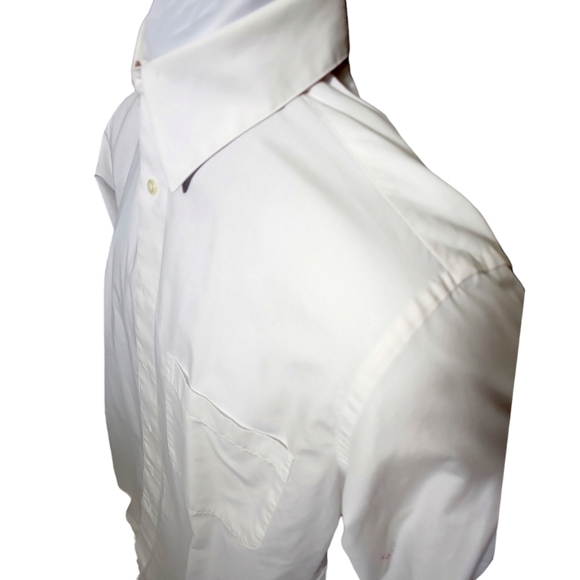 Mens White Merano Dress Shirt 15/33 - Picture 5 of 6